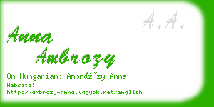 anna ambrozy business card